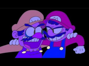 Mario falls into a pit (super mario cartoon)