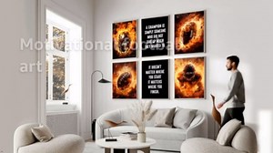 6Pcs Inspirational Football Wall Art Motivation Rugby Sports Quotes Inspiring Posters Paintings Pictures Wall Decor Canvas Print Artwork for Boy's Teenager room Man's room Home Decoration Unframed