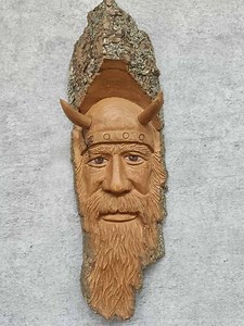 Viking, Odin, Face Carving Sculpture, Rustic Home Decor Handmade Woodcarving, Wall Decor Hanging Original Art, Nordic Scandinavian Warrior - Etsy