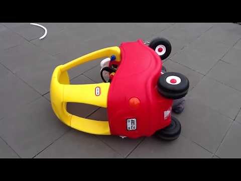 Little Tikes Cozy Coupe Car Crash - Rollover HUGE