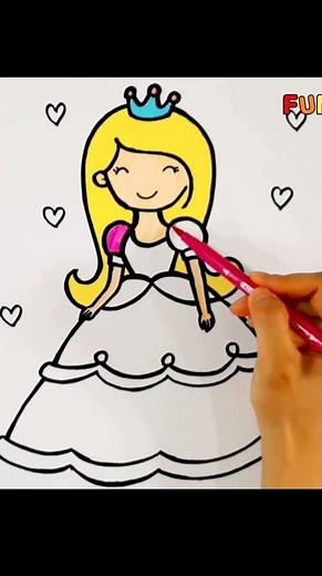 귀여운 공주 그림/어린이를 위한 그림/공주 색칠놀이