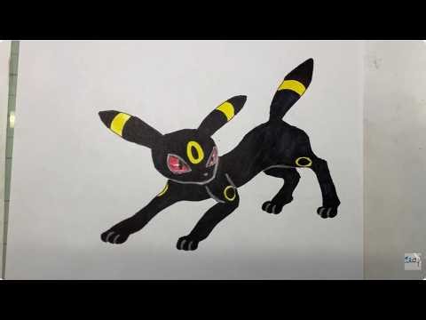 How to Draw & Color Umbreon (Pokemon)