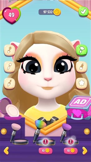 💞🎊TOBAY WERE 💕🎉DOING A BEATIFUL MAKEUP LOOK FOR ANGELA IN MY♥️😍 Talking Angela 2! 💕Which