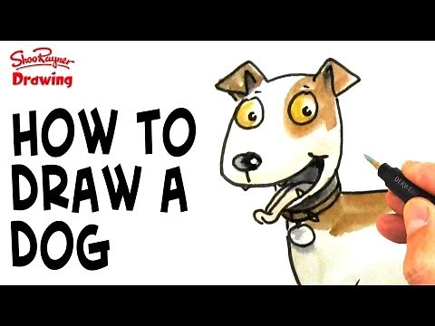 How to draw a cartoon dog - step by step