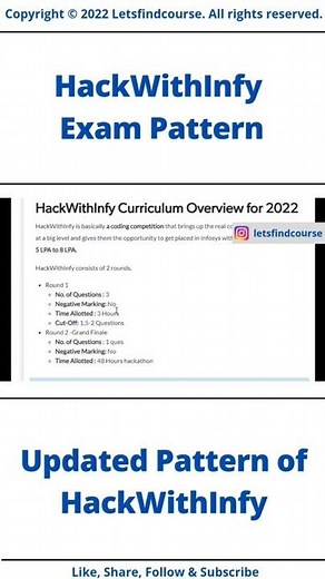 HackWithInfy | HackWithInfy Pattern #infosys #shorts