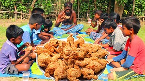 KFC Style Quail Fry Recipe Cooking by Daddy! | Farmer Cooking