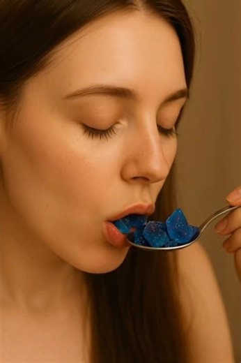 ASMR Girl Eating Galaxy Crystals 💫🔵 | Satisfying Crunchy Cosmic Candy Sounds