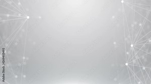 Network connection on grey background 4K seamless loop animation with copy space