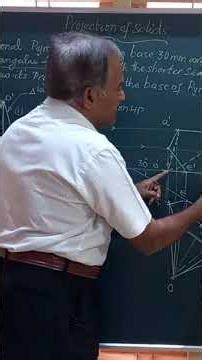 How to project hexagonal Pyramid/ Engineering Drawing