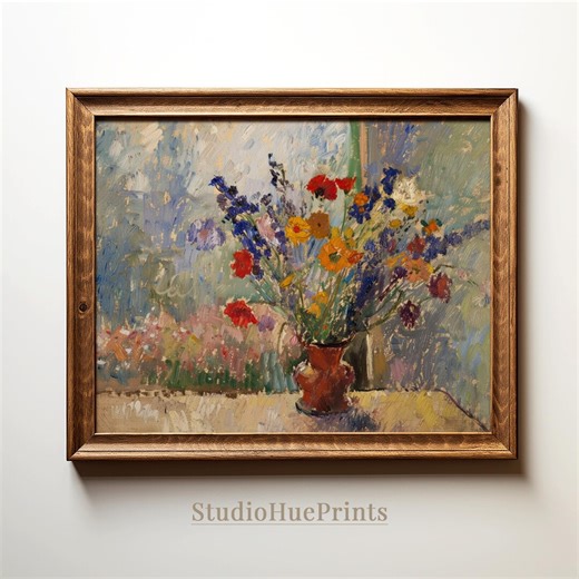 Vintage Spring Wildflower Print, Printable Floral Wall Art, Rustic Farmhouse Flower Painting, Cottagecore Spring Decor, Digital Download - Etsy