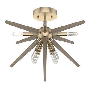 Hunter Jupiter Star Semi-Flush Mount Ceiling Light
