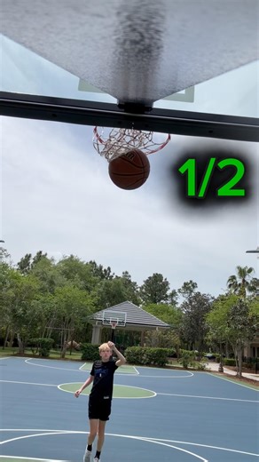 How many attempts to make a left-hand free-throw? #shorts #basketball ￼