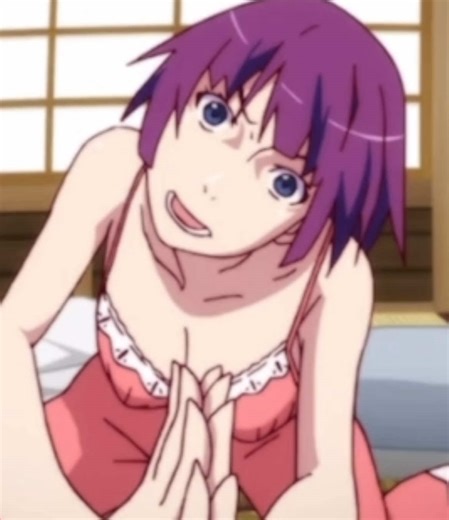 If you didn’t watch this series you would think Senjougahara genuinely hates bro 😭 #anime #monogatari #araragi #senjougahara #hanekawa