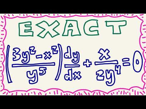 Solve ((3y^2 - x^2) / y^5 ) dy/dx + x/(2y^4) = 0 (Exact IVP)