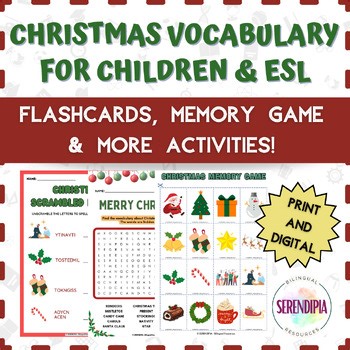 Christmas ESL Vocabulary Activities & Worksheets | Christmas Games & Printables