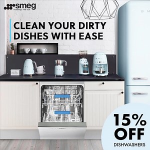 19K views · 151 reactions | Get our Smeg Dishwasher with its Orbital Cleaning System  Ultra Clean Anti-Bacterial Program ✳️ & Multiple Loading Baskets! Smeg Dishwasher is at 15% OFF now! Shop on smegphilippines.com ✨ #smeg #smegphilippines | Smeg Philippines | Facebook