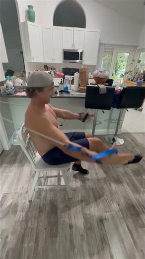 Seated band chest fly with leg extension m