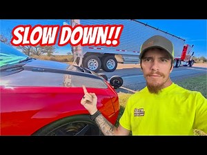 Towing a 1000+HP Camaro Inches Away From Speeding Traffic!!