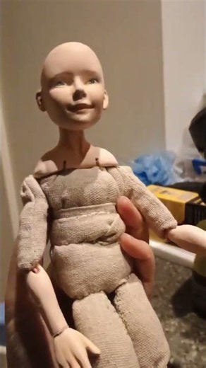 Art doll making in progress #handmadedoll #artdoll #softbodydoll #clayart #craftdoll #dollartist