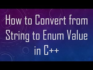 How to Convert from String to Enum Value in C++