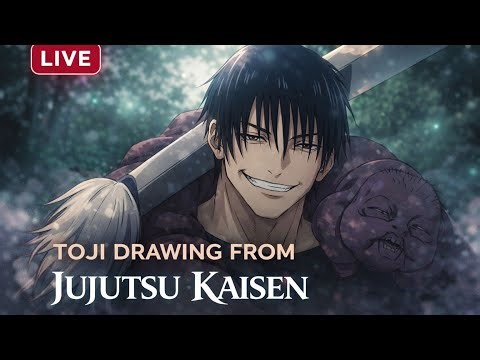Toji Fushiguro Sketching Live 💀 | JJK Anime Drawing