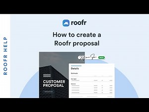 How to create a Roofr proposal