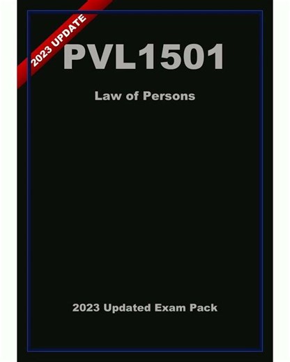 #learnexams PVL1501 Updated Exam Pack 2025 Law Of Persons A