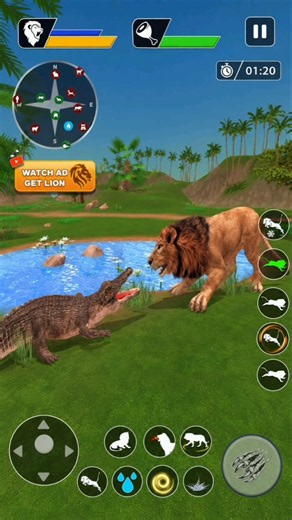 Open World Mode | Lion Games Animal Simulator 🦁 Explore the Wild Jungle Adventure! #animalsimulator