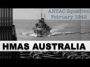 HMAS AUSTRALIA in the CORAL SEA in February 1942