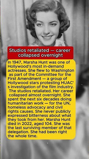 She Defied HUAC In Washington—Hollywood Punished Her, But She Never Regretted It.