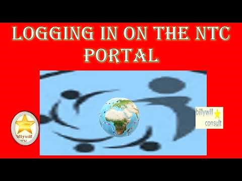 Logging in into NTC portal