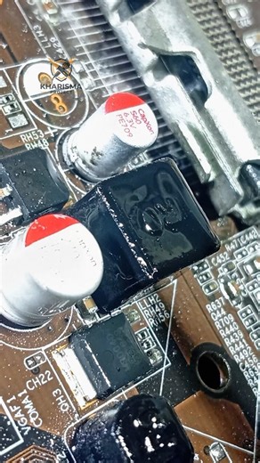 inductor remove from mainboard pc #pcb #component #tecnician #reworkstation