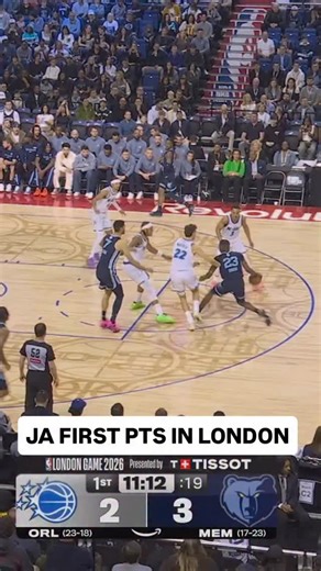 NBA on Instagram: "Ja Morant gets on the board at the O2 with the triple! NBA London Game 2026 presented by Tissot on Prime"