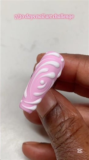 Watch me create 3D nails as a beginner 💅🏽✨ Day 7/30