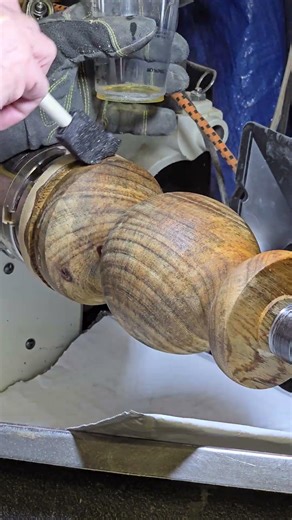 Woodturning a Spalted Live Oak Vase - End Grain Rings + Black Spalting #woodworking #woodgrain