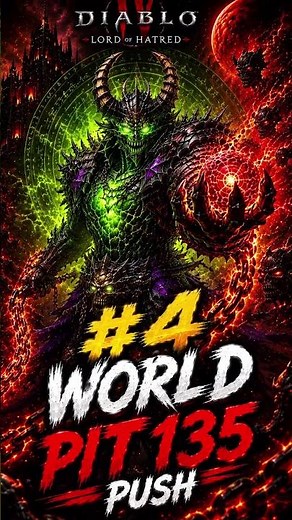 🔥 #4 WORLD PIT 135 😈 Warlock Apocalypse is INSANE | Diablo 4