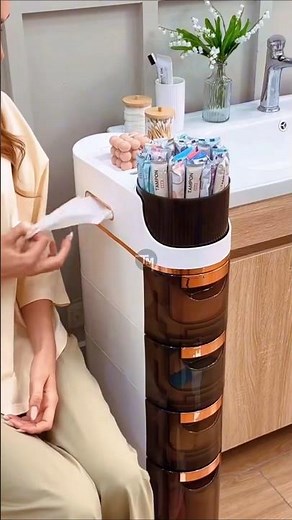 Narrow Bathroom Storage Cabinet | Freestanding Corner Under-Toilet Organizer