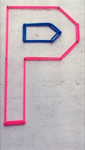 🟥🟦(P) Letter Rubber Band 3D Art