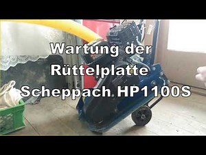 Maintenance of Scheppach vibrating plate: oil change / V-belt / spark plug / filter