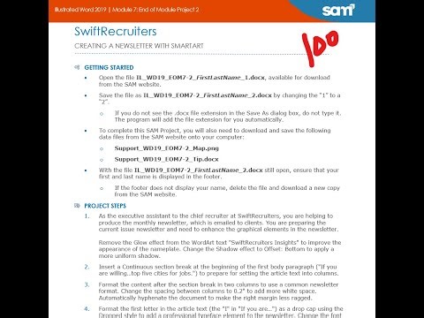 Illustrated Word 2019 | Module 7: End of Module Project 2