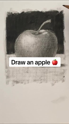 Draw an apple 🍎 Easy drawing lesson for beginners on how to draw an apple. #drawinglesson