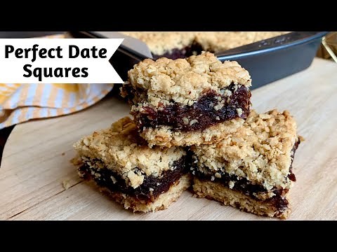 Perfect Date Squares Recipe with Oats | Easy & Quick Date Bars Recipe | The Home Maker Baker