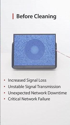 Fiber Cleaning Test: Before vs After | Reduce Insertion Loss with FS #shorts