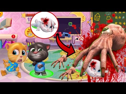 A TEAM OF SCARY HAND MONSTERS COME TO TOM ANGELA'S HOUSE!!! - MY TALKING TOM FRIENDS