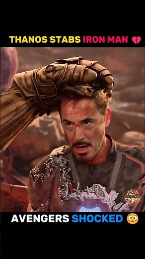 Thanos Stabs Iron Man 💔 Avengers Shocked | Infinity War Scene