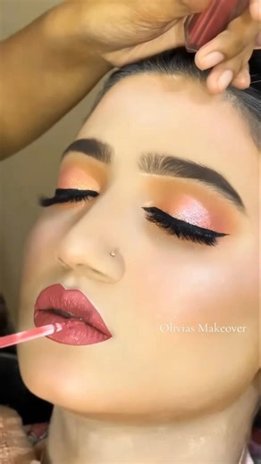 Pink Lipstick Makeup 💗 | Soft Glam Look #makeup #bridelmakup #2026