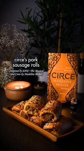 Tanner on Instagram: "Those who know 💀 Comment “Circe” if you want me to DM you the recipe! These pork sausage rolls were inspired by two different things I’ve been obsessed with lately. @jayherrans EPIC: the Musical concept album and @madeline.e.miller ’s book Circe. The song I used is one of my favourites from the EPIC concept album, “Puppeteer” sung by the incredibly talented @talya.sindel . This was super fun to put together. Something that’s kind of a mix between a cooking video and a lyri
