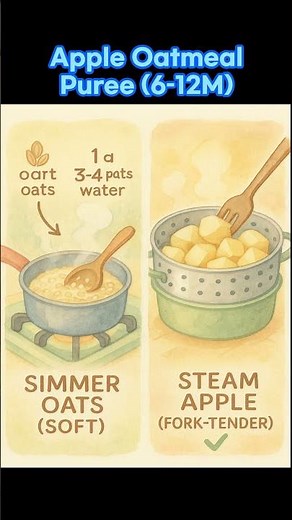 Apple Oatmeal Puree 6–12M #baby #parenting #babytips