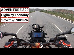 KTM Adventure 390 Fuel Economy Mileage Test || 175km at 90km/h || Highway Fuel Efficiency