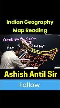 भारत के प्रमुख पर्वत और पठार ⛰️ Indian Geography Map by Ashish Antil Sir #Shorts